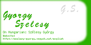 gyorgy szelesy business card